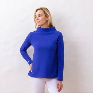 NWOT. XL Dudley Stephens Greenpoint boatneck. Cobalt. Terry Fleece.